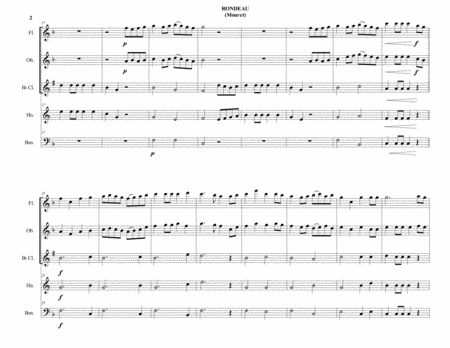 Rondeau Mouret Woodwind Quintet Intermediate Page 2