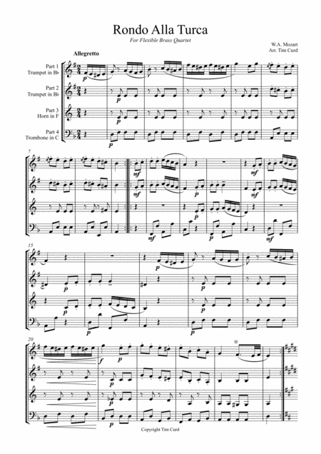 Rondo Alla Turca For Flexible Brass Quartet Page 2