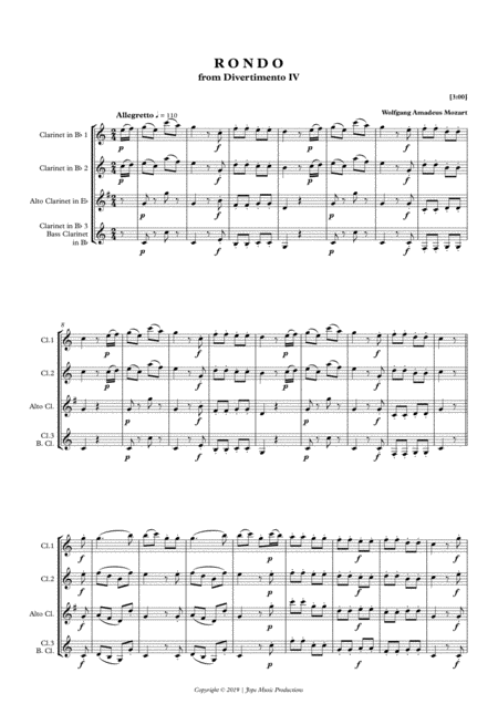 Rondo From Divertimento Iv W A Mozart Page 2