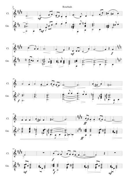 Rosebuds For Clarinet And Guitar Page 2