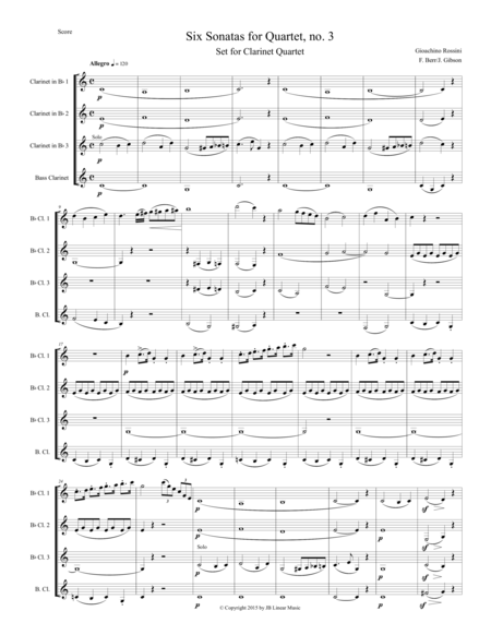 Rossini Quartet Set For Clarinets Page 2