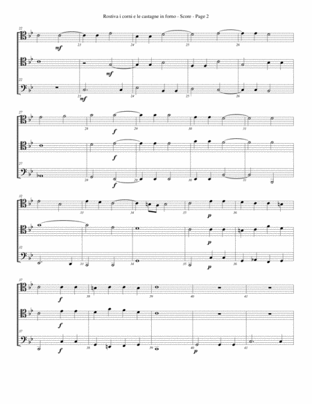 Rostiva I Corni E Le Castagne In Forno For Trombone Or Low Brass Trio Page 2