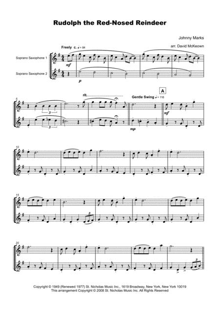 Rudolph The Red Nosed Reindeer For Soprano Saxophone Duet Page 2