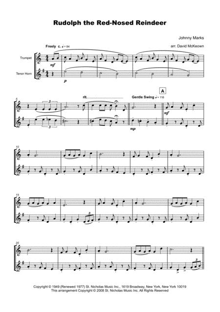 Rudolph The Red Nosed Reindeer For Trumpet And Tenor Horn Duet Page 2