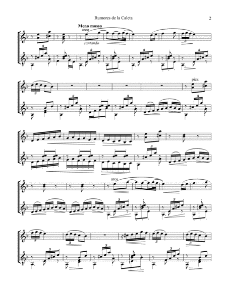 Rumores De La Caleta Op 71 No 6 For Violin And Guitar Page 2