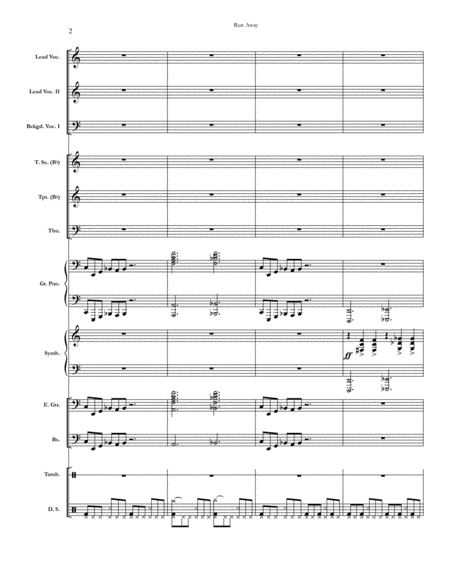 Run Away Chicago Full Score Set Of Parts Page 2