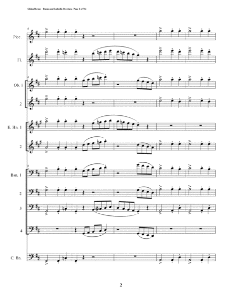 Ruslan Ludmilla Overture Double Reed Nonet Piccolo Flute Page 2