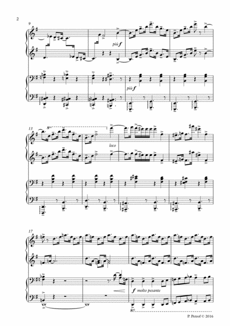 S Prokofiev The Montagues And The Capulets Dance Of The Knights From The Ballet Romeo And Juliet For Piano 4 Hands Page 2