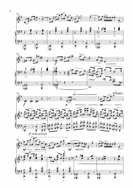 S Prokofiev The Montagues And The Capulets Dance Of The Knights From The Ballet Romeo And Juliet For Violin Piano Page 2