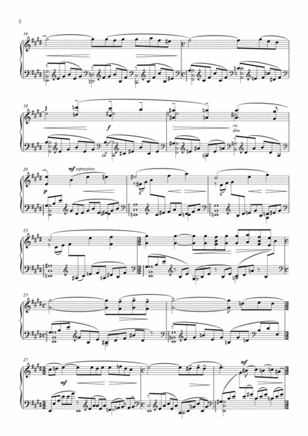 S Rachmaninov Piano Concerto N 2 In C Minor 2nd Movement Transcription For Piano Solo Page 2