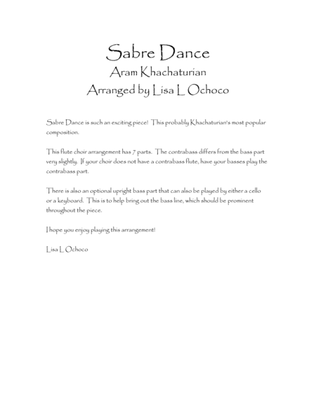 Sabre Dance For Flute Choir Page 2