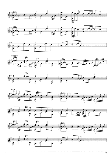 Safe And Sound Solo Guitar Score Page 2