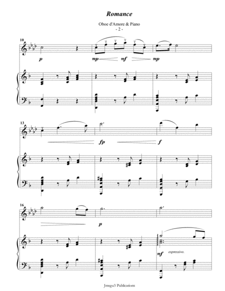 Saint Saens Romance For Oboe D Amore Piano Page 2