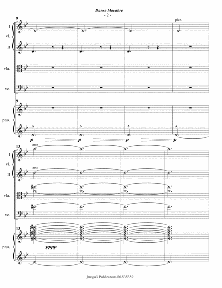 Saint Sans Danse Macabre For Piano Quintet Page 2