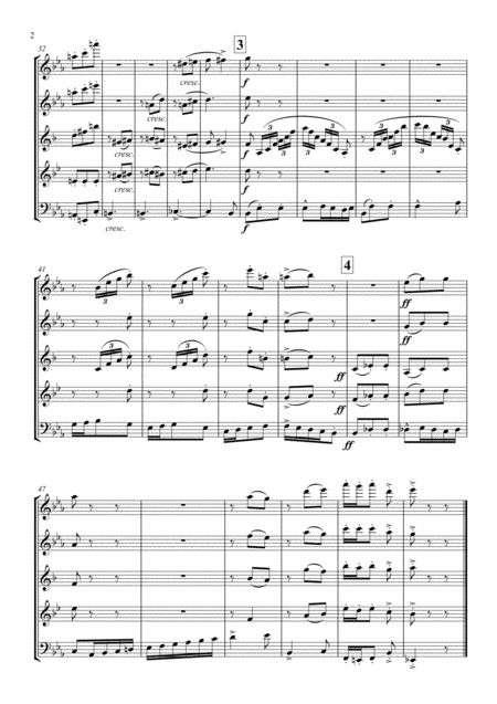 Saint Sans Le Carnaval Des Animaux The Carnival Of The Animals V L Lphant The Elephant Wind Quintet Page 2