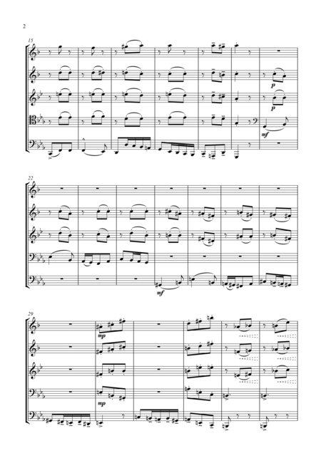 Saint Sans The Elephant From Carnival Of The Animals Brass Quintet Page 2