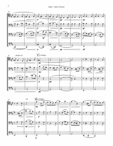 Salut D Amour Loves Longing For Trombone Quartet Ensemble Page 2