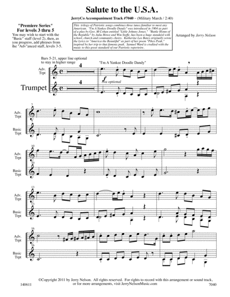 Salute To The Usa Arrangements Level 3 5 For Trumpet Written Acc Page 2