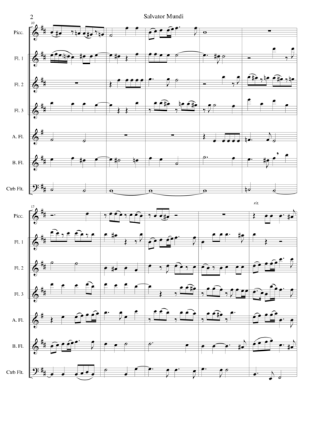 Salvator Mundi For Flute Choir Page 2