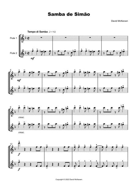 Samba De Simo For Flute Duet Page 2