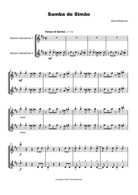 Samba De Simo For Soprano Saxophone Duet Page 2