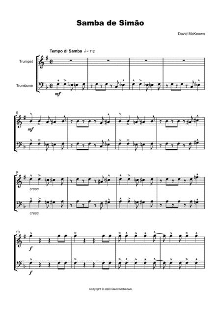 Samba De Simo For Trumpet And Trombone Duet Page 2