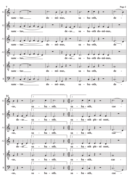 Sanctus Missa Luba A Cappella Page 2
