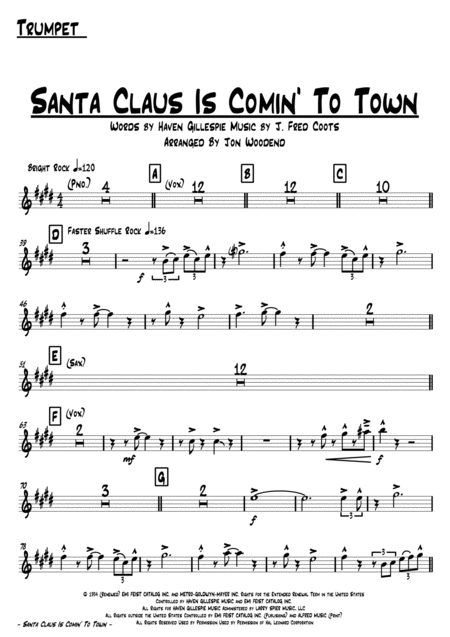 Santa Claus Is Comin To Town 5 Rhythm 2 Horns Male Vocal Page 2