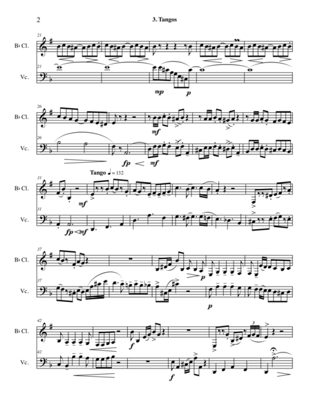 Santa Cruz Suite For Clarinet And Cello Page 2