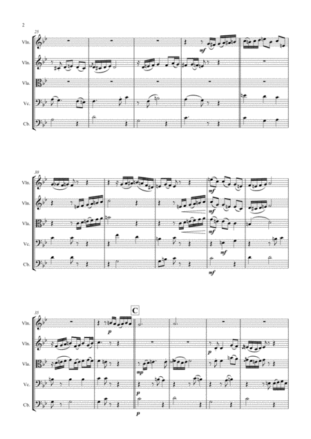 Santa Lucia Italian Folk Song Here In The Twighlight String Quintet Page 2