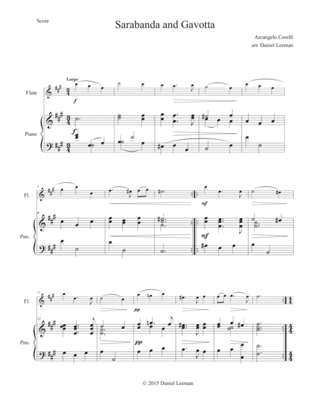 Sarabanda And Gavotta For Flute Piano Page 2