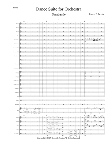 Sarabande From The Dance Suite For Orchestra Page 2