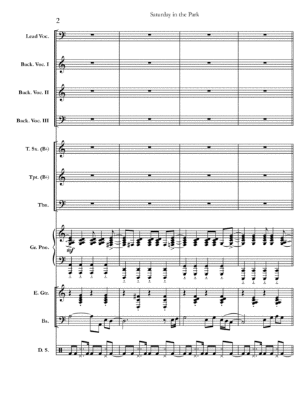 Saturday In The Park Chicago Full Score Set Of Parts Page 2