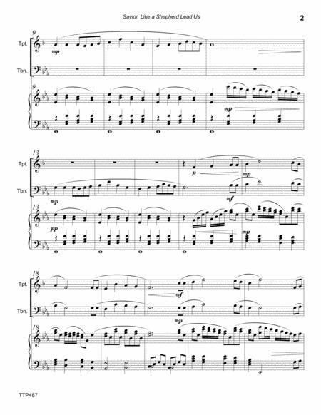 Savior Like A Shepherd Lead Us Trumpet Trombone With Piano Accompaniment Page 2