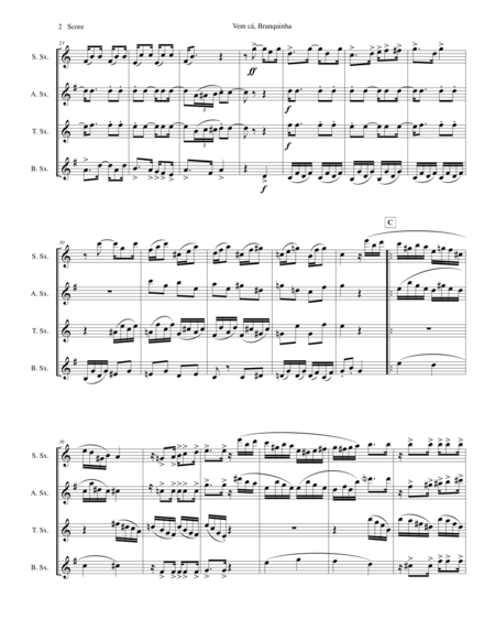 Saxophone Quartet Tango By Ernesto Nazareth Page 2