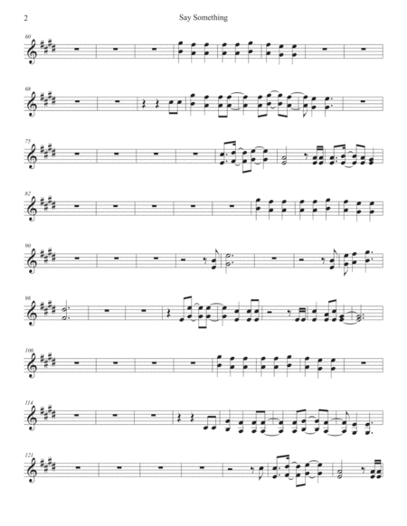 Say Something Clarinet Original Key Page 2