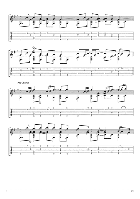 Say You Wont Let Go Fingerstyle Guitar Solo Page 2
