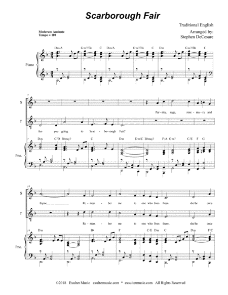 Scarborough Fair Duet For Soprano And Tenor Solo Page 2