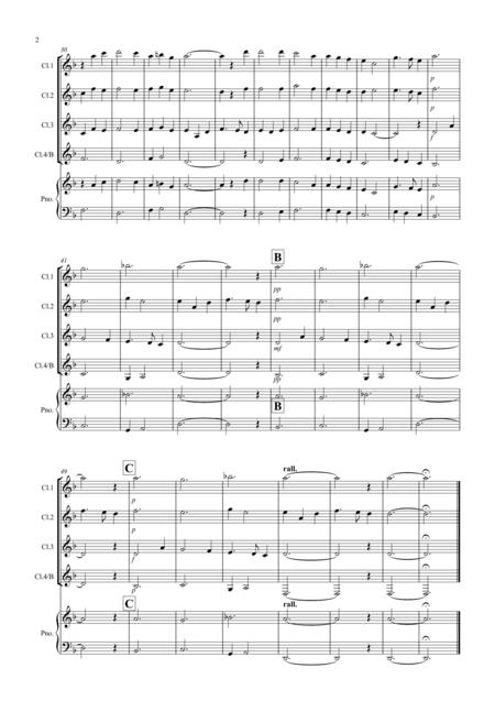 Scarborough Fair For Clarinet Quartet Page 2