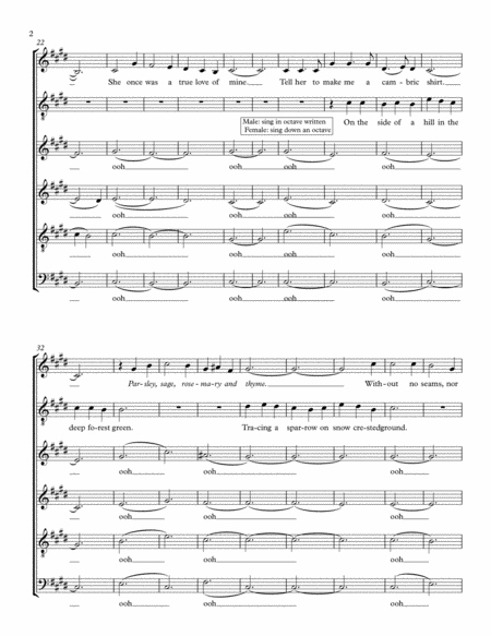 Scarborough Fair Satb A Cappella Page 2