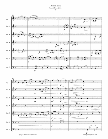 Scarlatti Andante Mosso For French Horn Choir Page 2