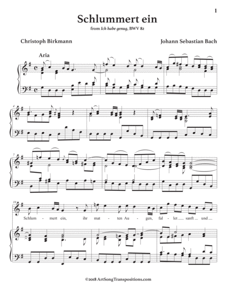 Schlummert Ein Bwv 82 G Major Page 2