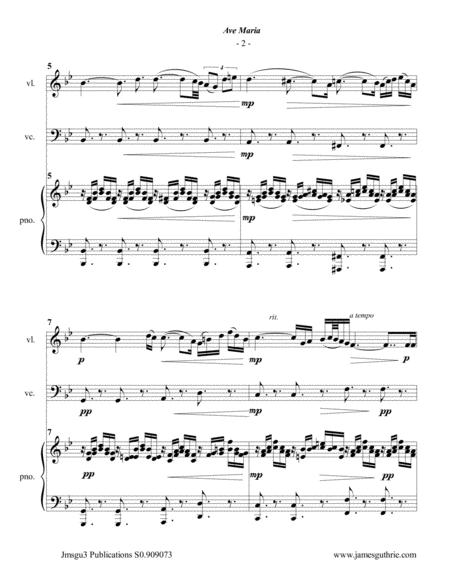 Schubert Ave Maria For Piano Trio Page 2