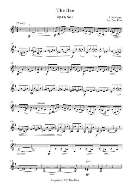 Schubert Fr The Bee 2nd Violin Accompaniment Page 2