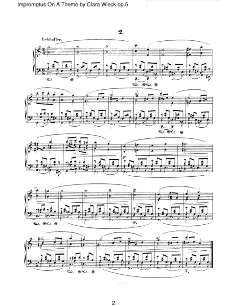 Schumann Impromptu On A Theme By Clara Wieck Op 5 Page 2