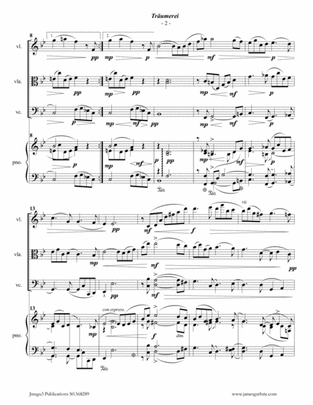 Schumann Trumerei Op 15 No 7 For Piano Quartet Page 2