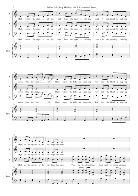 Scotland The Brave For Sab Choir And Piano Page 2