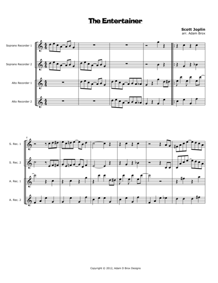 Scott Joplin The Entertainer Page 2