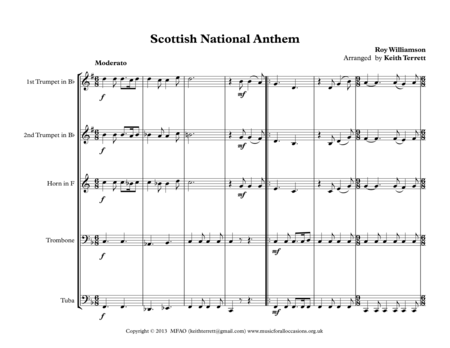 Scottish National Anthem For Brass Quintet Page 2