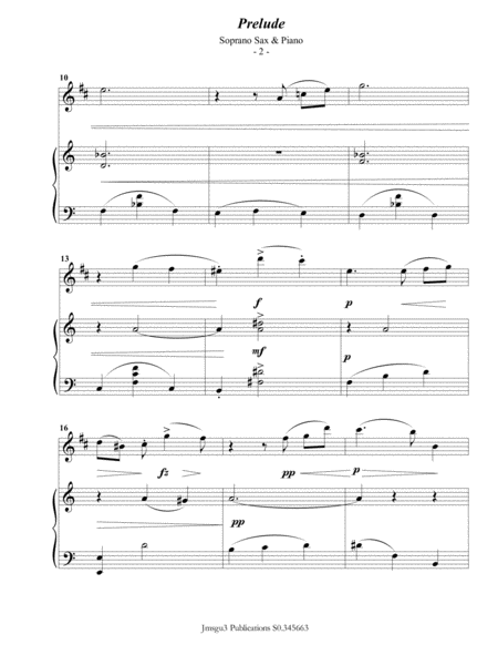 Scriabin Prelude Op 11 No 2 For Soprano Sax Piano Page 2